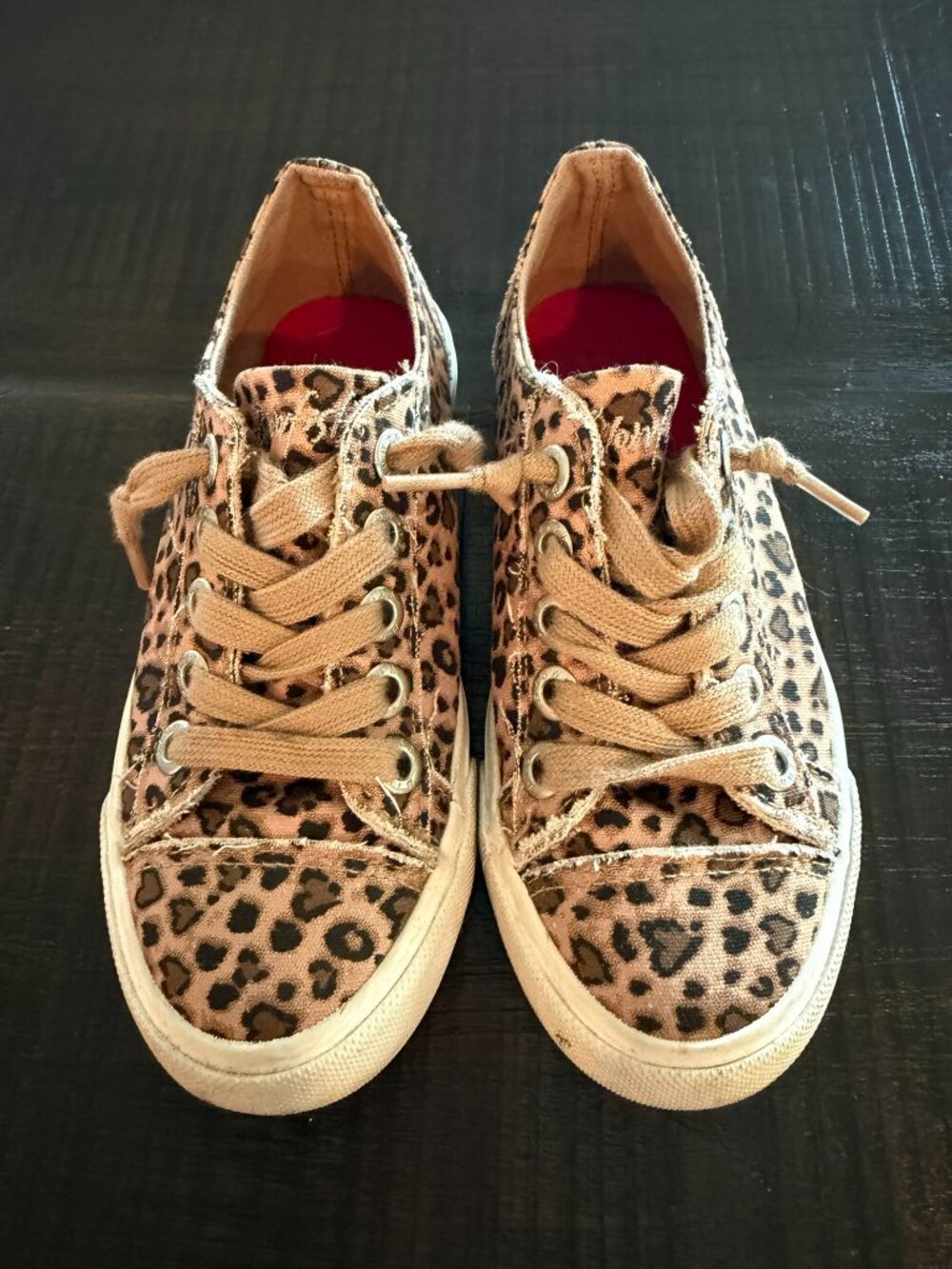 Blowfish Malibu Leopard Sneakers Size 1 Y